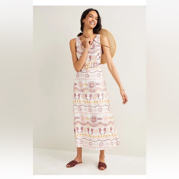 New Anthropologie Harley Embroidered Maxi Dress sz 14 - Picture 3 of 8